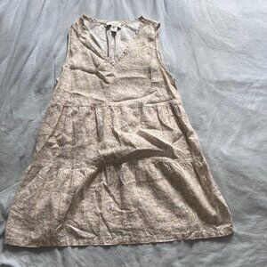 Rachel Zoe Linen Floral Mini Dress L